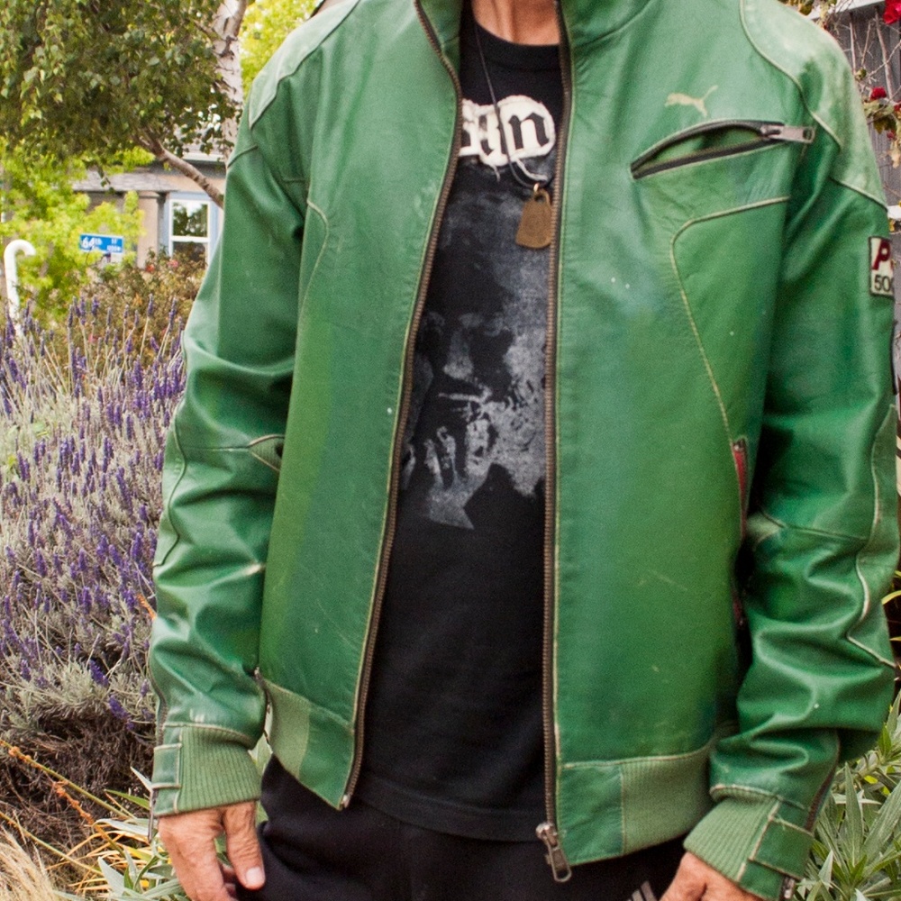 PUMA Leather Motorcycle Jacket Men's M